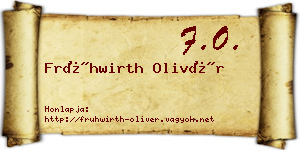 Frühwirth Olivér névjegykártya