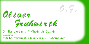 oliver fruhwirth business card