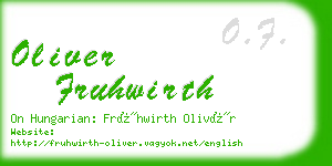 oliver fruhwirth business card